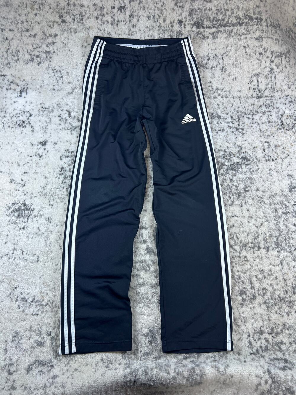 Adidas Track Pants Mens L Black White Stripes Athleisure Sports Leisure Outdoor